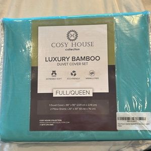 Cosy House Full/Queen Luxury Bamboo Duvet Cover set.  1 cover and 2 pillow shams